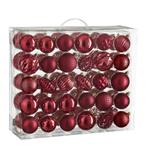 Kerstballen Set - 60 Stuks - Ø7 cm - Onbreekbaar - Donkerroo, Diversen, Kerst, Verzenden, Nieuw