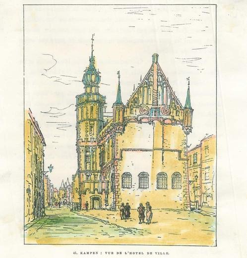 Zicht op Kampen, Antiek en Kunst, Kunst | Etsen en Gravures