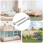 vidaXL Houten Schroeven 2 pcs Zilver M6 x 70 mm Staal, Doe-het-zelf en Verbouw, IJzerwaren en Bevestigingsmiddelen, Verzenden