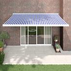 vidaXL Luifel uittrekbaar 4x3 m stof en aluminium blauw en, Verzenden, Nieuw