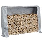vidaXL Haardhoutrek met regenhoes 200x25x150 cm, Verzenden, Nieuw
