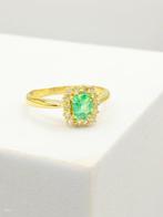 Zonder Minimumprijs - Ring - 14 karaat Geel goud Smaragd -, Sieraden, Tassen en Uiterlijk, Ringen, Nieuw
