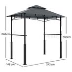 TRUUSK Grillpaviljoen Met LED 243 X 148 X 248 Cm Waterdicht, Verzenden, Nieuw