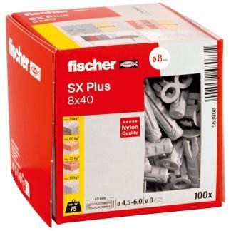 Spreidplug | Fischer | 100 stuks (8x40), Doe-het-zelf en Verbouw, IJzerwaren en Bevestigingsmiddelen, Nieuw, Verzenden