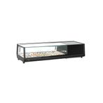 GGM Gastro | Sushi koelvitrine - 5x 1/3 GN - Zwart |, Verzenden, Nieuw in verpakking