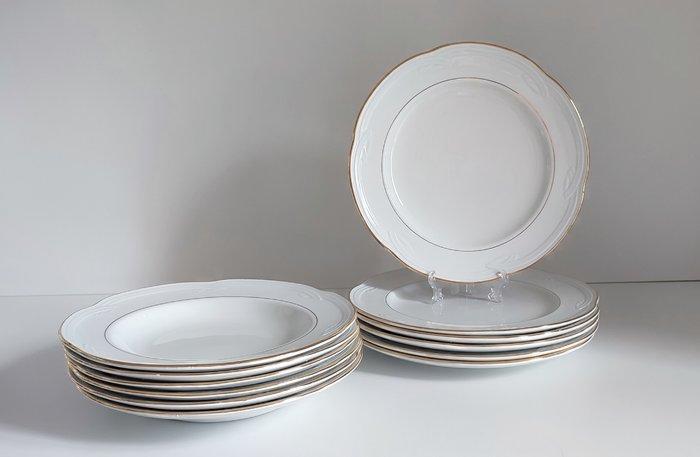 S.C. Richard - Tafelservies (12) - Porselein, Goud, Antiek en Kunst, Antiek | Meubels | Tafels