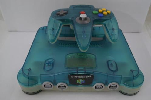 Nintendo 64 Console & Expansion pack (Clear Blue), Spelcomputers en Games, Spelcomputers | Nintendo 64, Zo goed als nieuw, Verzenden