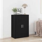 vidaXL Dressoir Zwart eiken 60 x 31 x 84 cm Bewerkt hout, Huis en Inrichting, Kasten | Dressoirs, Verzenden, Nieuw, Overige houtsoorten