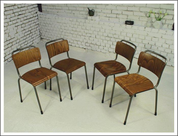 Gispen - W.H. Gispen - Stapelbare stoel (4) - Mod. 106 -, Antiek en Kunst, Antiek | Meubels | Stoelen en Banken