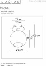 Lucide MARIUS - Plafonnière (Plafondlamp) - 1xE27 - Mat Goud, Huis en Inrichting, Lampen | Plafondlampen, Ophalen of Verzenden