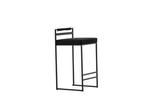 Counter Barkruk - 65 cm - Joost - Zwart - Velvet - Jörn, Huis en Inrichting, Barkrukken, Verzenden, Nieuw