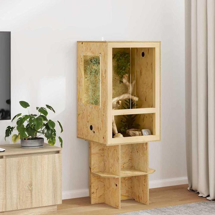 vidaXL Terrarium Bruin 50 x 50 x 80 cm OSB, Dieren en Toebehoren, Overige Dieren-accessoires, Nieuw, Verzenden