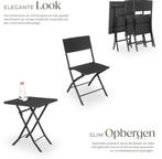 Bistroset - Tuinset 2 persoons - Tuinstoelen met tafel - Zwa, Tuin en Terras, Tuinsets en Loungesets, Verzenden, Zo goed als nieuw