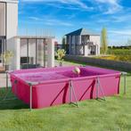 Zwembad rechthoekig met filterpomp 300 x 207 x 70 cm - pink, Tuin en Terras, Zwembaden, Verzenden, Nieuw