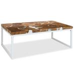 vidaXL Salontafel 110x60x40 cm teakhout en hars, Huis en Inrichting, Tafels | Salontafels, 100 tot 150 cm, Verzenden, Teakhout