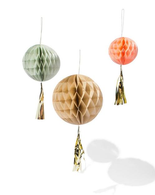 HEMA Honeycomb botanical - 3 stuks, Hobby en Vrije tijd, Feestartikelen, Nieuw, Verzenden