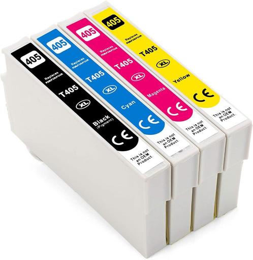 SET Epson 405 XL 405XL huismerk inkt cartidges met chip, Computers en Software, Printerbenodigdheden, Cartridge, Nieuw, Verzenden