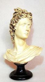 Beeld, Klassiek beeld Buste van Apollo - 30 cm - Marmer