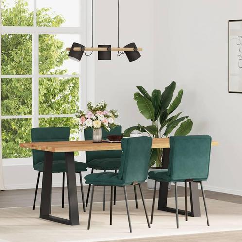 vidaXL Eetkamerstoelen 4 st fluweel donkergroen, Huis en Inrichting, Stoelen, Nieuw, Verzenden