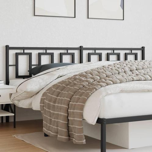 vidaXL Hoofdbord 200 cm metaal zwart, Huis en Inrichting, Slaapkamer | Bedden, Nieuw, Metaal, Verzenden