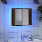 vidaXL Spiegelkast LED 60x12x45 cm bewerkt hout oud, Verzenden, Nieuw