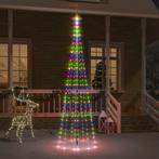 vidaXL Vlaggenmast kerstboom 310 LEDs meerkleurig 300 cm, Verzenden, Nieuw