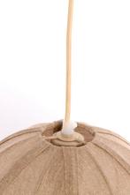 2dekans | Light & Living Hanglamp Sukau – Jute – Bruin – Ø38, Huis en Inrichting, Lampen | Hanglampen, Ophalen of Verzenden, Zo goed als nieuw