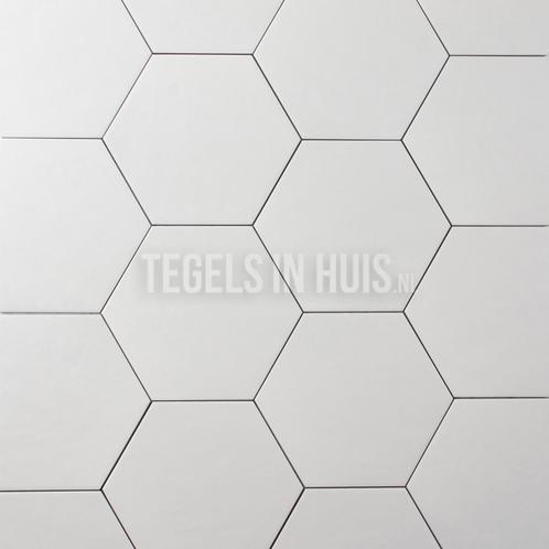 Vloertegel / wandtegel hexagon hexatile wit 17.5x20, Doe-het-zelf en Verbouw, Tegels, Vloertegels, Nieuw, 10 m² of meer, Keramiek