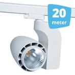 *TIP*  LED railverlichting vento wit 20 spots + 20m rails, Huis en Inrichting, Lampen | Spots, Nieuw, Ophalen of Verzenden