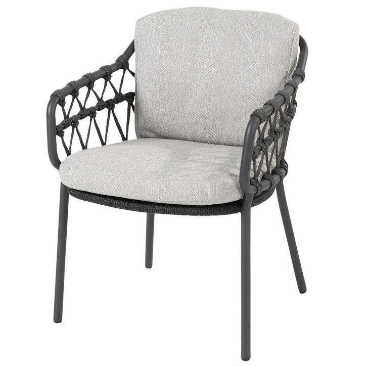 Calpi dining tuinstoel met 2 kussens antraciet 4 seasons, Tuin en Terras, Tuinstoelen, Nieuw, Ophalen of Verzenden