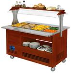 Bain Marie Buffet 4 x 1/1 GN Donker Bruin HorecaTraders, Verzenden, Nieuw in verpakking