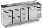 Geforceerde Koelwerkbank RVS met 4 deuren |  230 x 70 x 9..., Verzenden, Nieuw in verpakking