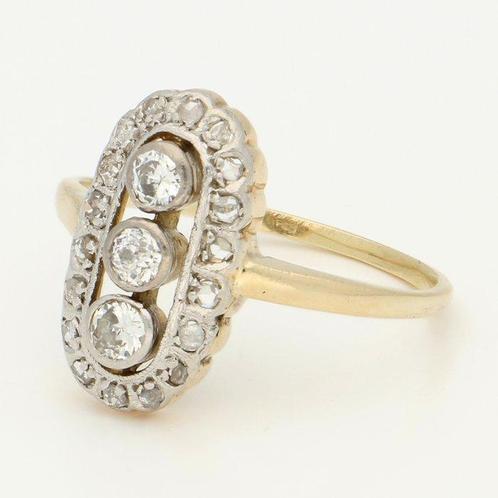 Zonder Minimumprijs - Ring - 14 karaat Geel goud Diamant, Sieraden, Tassen en Uiterlijk, Ringen