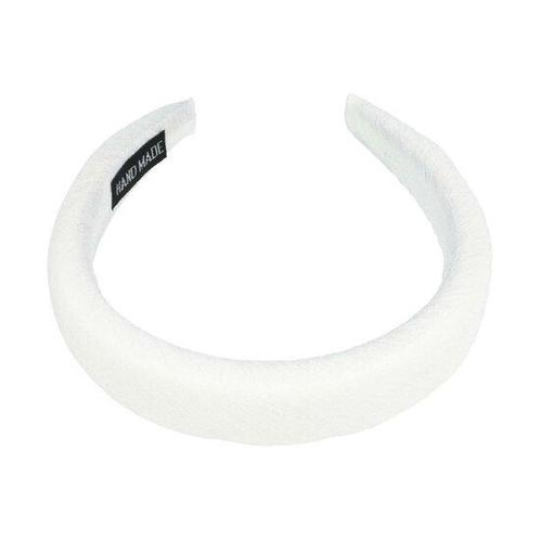 Diadeem Dik Gevuld Stof 3cm Wit, Sieraden, Tassen en Uiterlijk, Uiterlijk | Haarverzorging, Verzenden