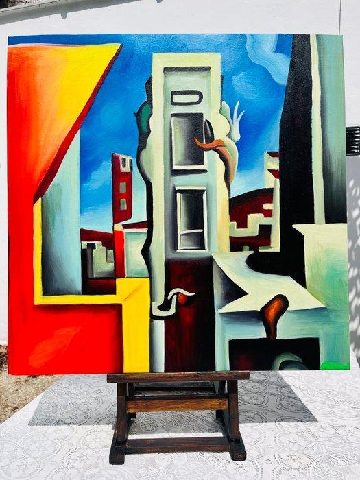 Kleopatra Artesia - Une perspective Urbaine, Antiek en Kunst, Kunst | Schilderijen | Modern