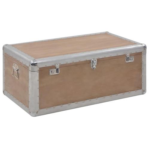 vidaXL Opbergkist 91x52x40 cm massief vurenhout bruin, Huis en Inrichting, Woonaccessoires | Kisten, Nieuw, Verzenden