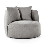 *WOONWINKEL* Eleonora Louis Ronde Boucle Fauteuil Grijs, Huis en Inrichting, Fauteuils, Verzenden, Nieuw