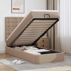 vidaXL ottomaanse bed met matras 100x200cm kunstleer, Overige materialen, 100 cm, Eenpersoons, Bruin