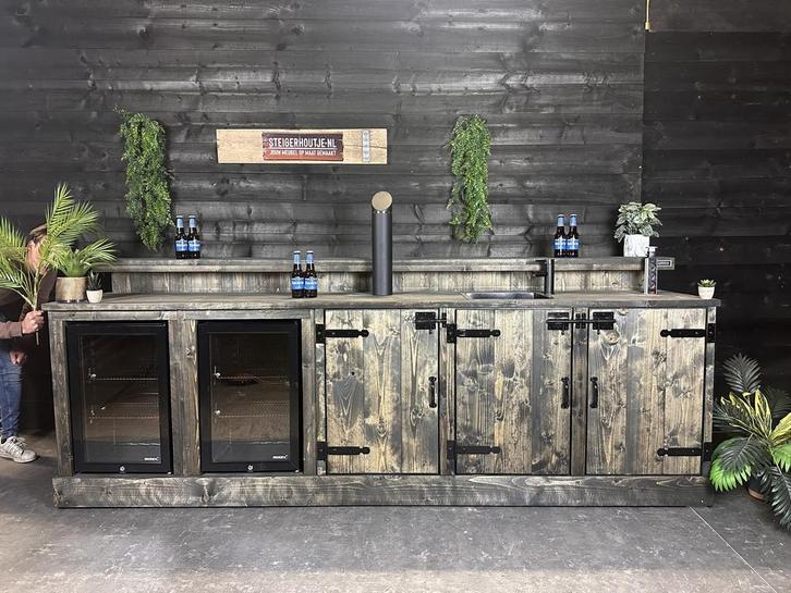 Bar Rocky - Industriële Douglas Bar voor Tuin, Huis en Inrichting, Woonaccessoires | Overige
