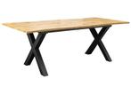 Eettafel WILD 160-200cm tafelblad 25mm X-poten wild, Huis en Inrichting, Tafels | Eettafels, Ophalen of Verzenden, Nieuw