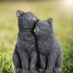 Poezen tuinbeeld - Hartvormige staarten, Verzenden, Nieuw, Kunststof, Dierenbeeld