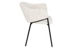 Design Stoel NOBLESSE beige chenille zwart metalen frame -, Huis en Inrichting, Stoelen, Ophalen of Verzenden, Nieuw