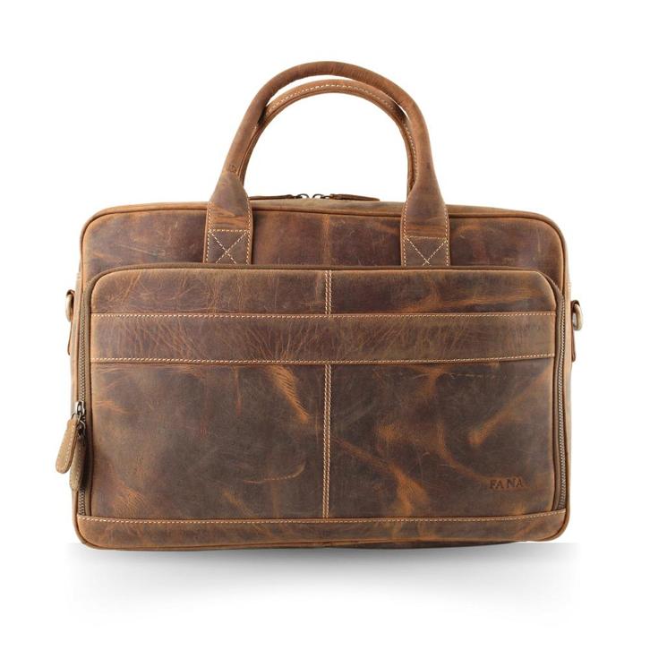 Leren Laptoptas - Aktetas Leer, Computers en Software, Laptoptassen, Aktetas, Nieuw, 15 inch, Verzenden