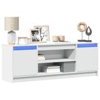 vidaXL Tv-meubel met LED 139,5x34x50 cm bewerkt hout wit, Huis en Inrichting, Kasten | Televisiemeubels, Verzenden, Nieuw, Overige houtsoorten