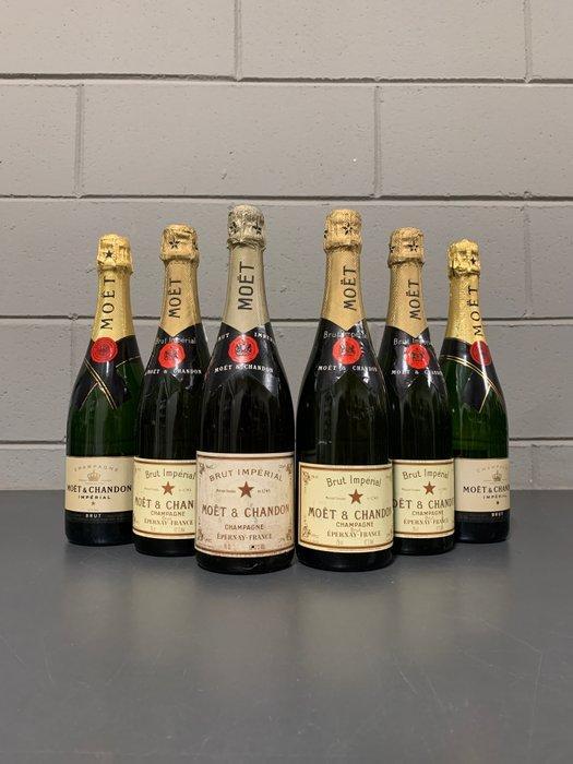 Moët & Chandon, Brut Impérial (80s to 90s) - Champagne - 6, Verzamelen, Wijnen
