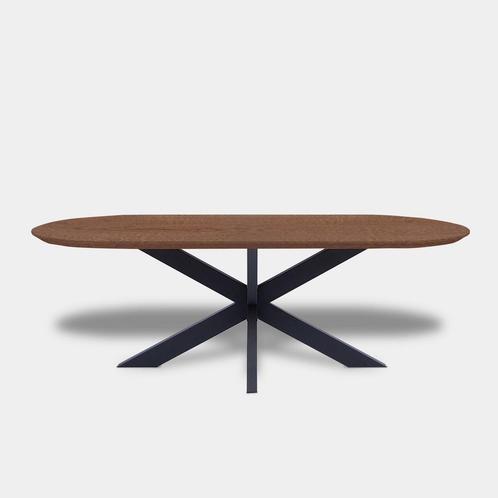 Tafel Plat Ovaal Eikenhout - Matrix XL- Cinnamon, Huis en Inrichting, Tafels | Eettafels