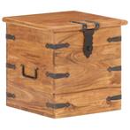 vidaXL Kist 40x40x40 cm massief acaciahout, Huis en Inrichting, Woonaccessoires | Kisten, Verzenden, Nieuw
