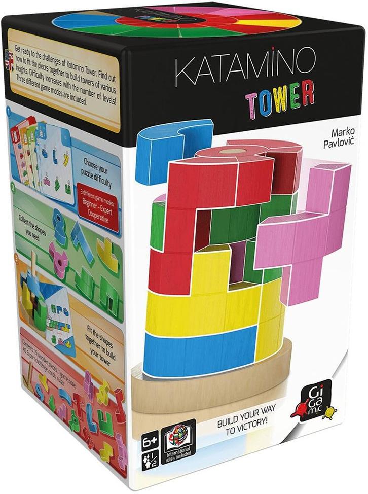 Katamino Tower | Gigamic - Gezelschapsspellen, Hobby en Vrije tijd, Gezelschapsspellen | Bordspellen, Nieuw, Verzenden