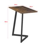[en.casa] Bijzettafel Kalundborg 55x60x30 cm houtkleurig en