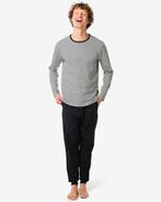 HEMA Herenpyjama contrast grijsmelange, Kleding | Heren, Verzenden, Nieuw